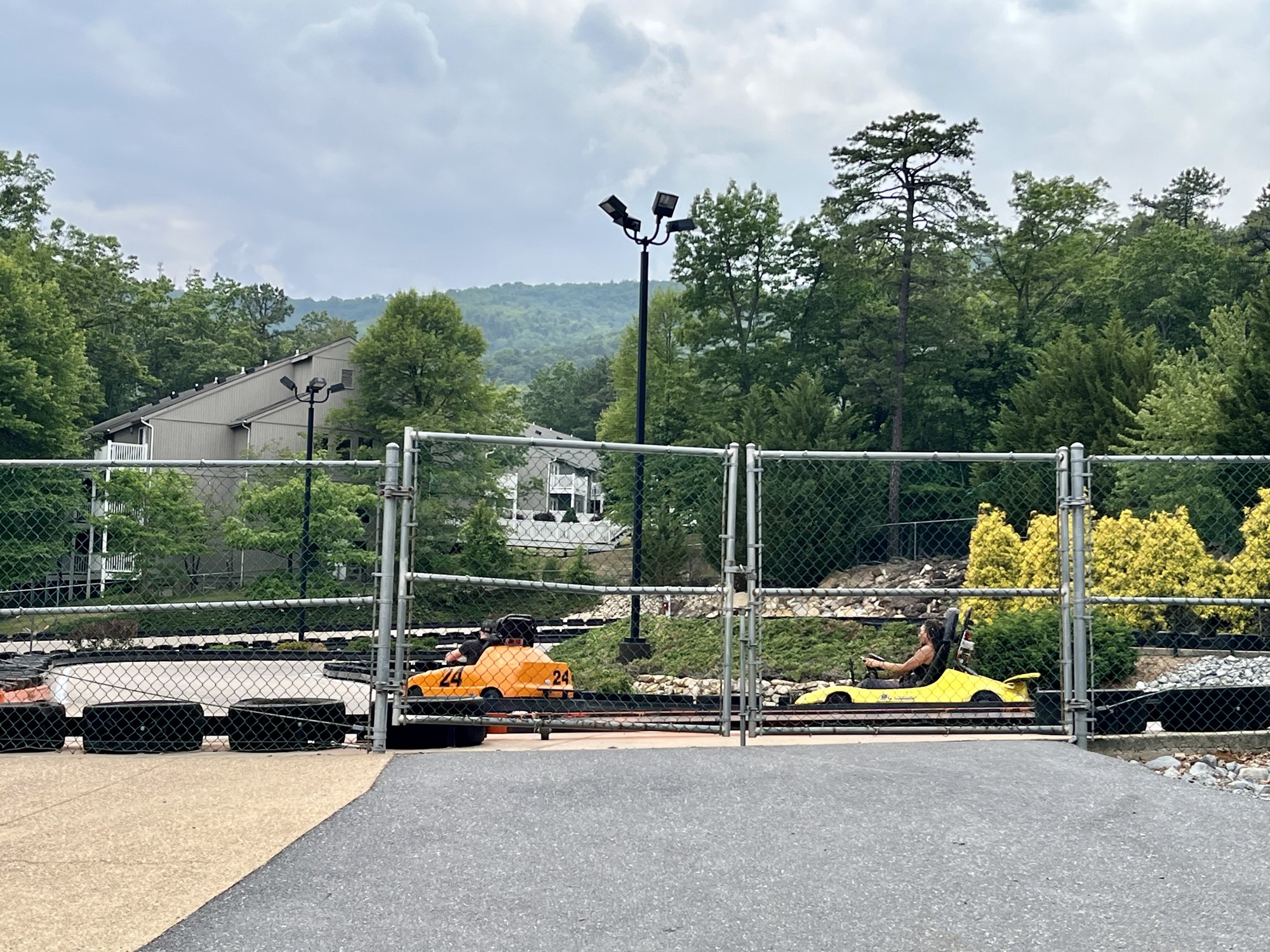 Go-karts at a nearby resort activity area